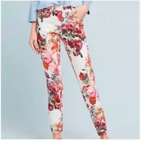 Pilcro and the Letterpress Denim - Pilcro and the Letterpress Multi Floral High Rise Skinny Jeans Women's Size 28